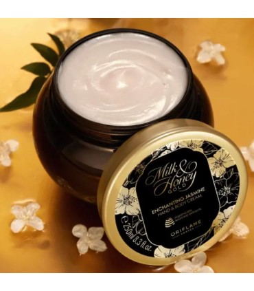 کرم بدن و دست انچنتینگ جاسمین شیر و عسل گلد