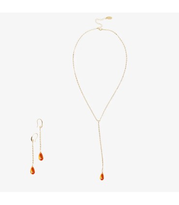 ست گوشواره و گردنبند امبر الکسیر