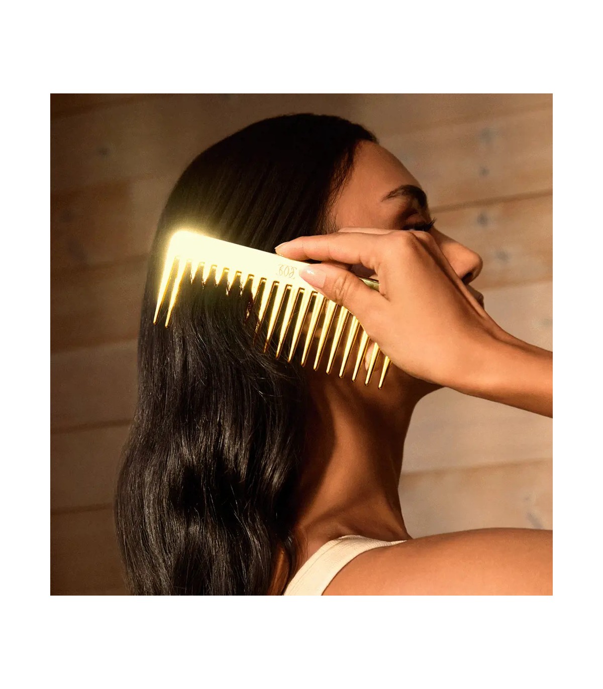 شانه دندانه درشت طلایی اکسکلوسیو