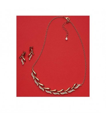 ست گردنبند و گوشواره گلدن لوکس  Golden Luxe Jewellery Set