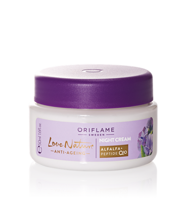 کرم شب ضدپیری  با عصاره یونجه Love nature بالای 30 سال