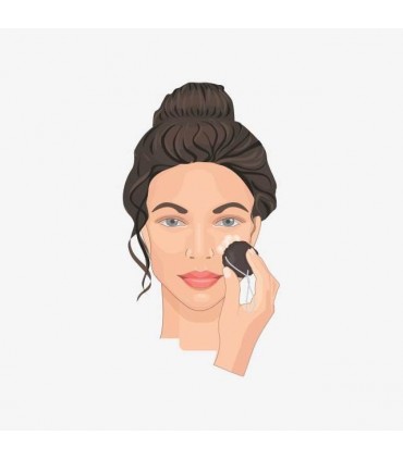 اسفنج شستشو و پاکسازی کننده زغالی کنجاک Charcoal Konjac Sponge