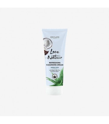 پاک کننده صورت کرمی آلوئه ورا و آب نارگیل لاونیچر Love Nature